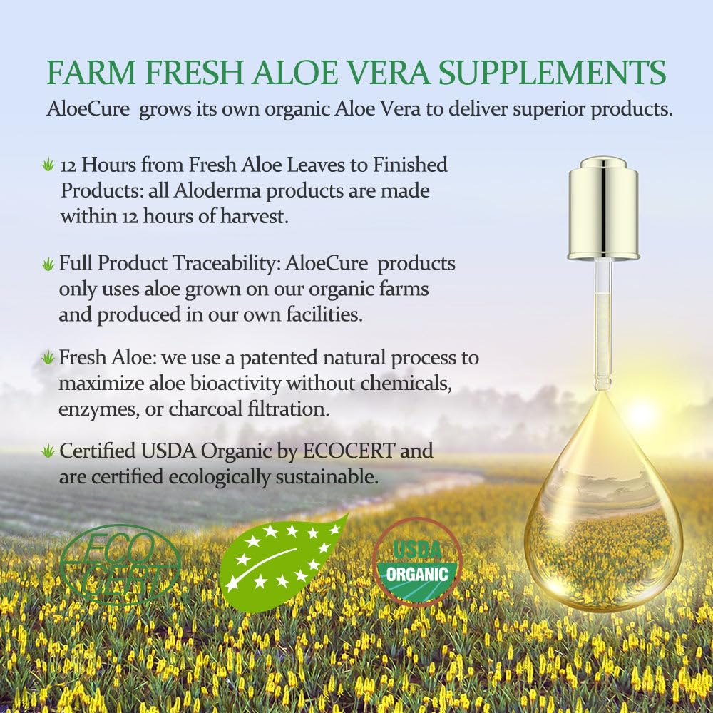 AloeCure grape extract note highlighting natural flavor without artificial additives.