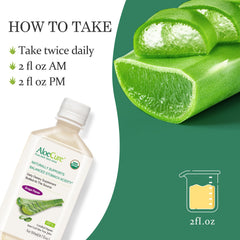 AloeCure two-ounce serving cup for daily use plan.