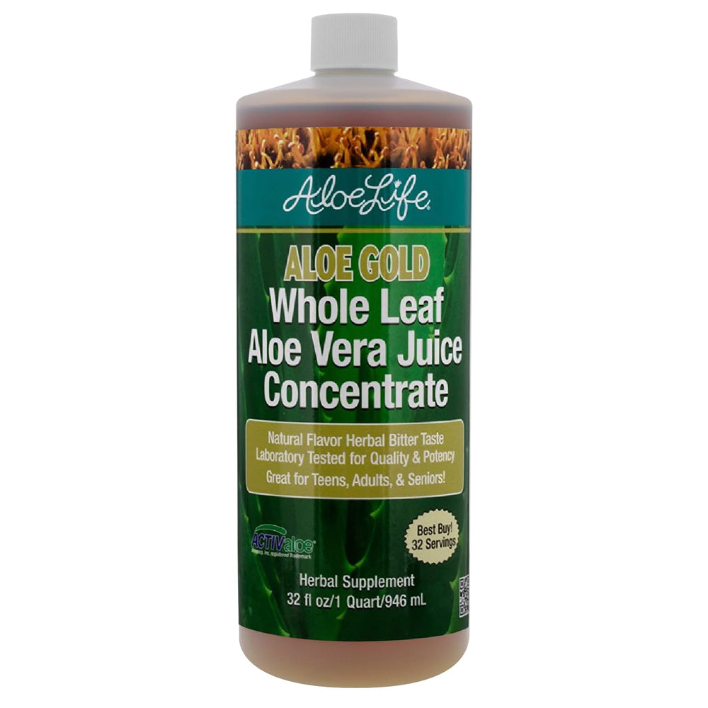 Aloe Life Whole Leaf Juice bottle—organic formula for daily wellness and gentle digestion.