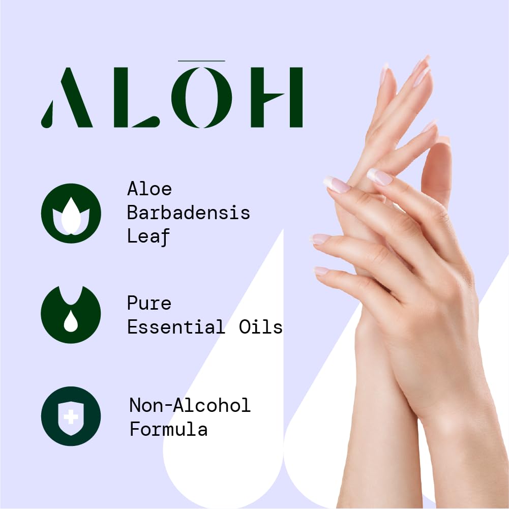 Individually wrapped ALŌH wipes totaling 80 wipes for spill-free use