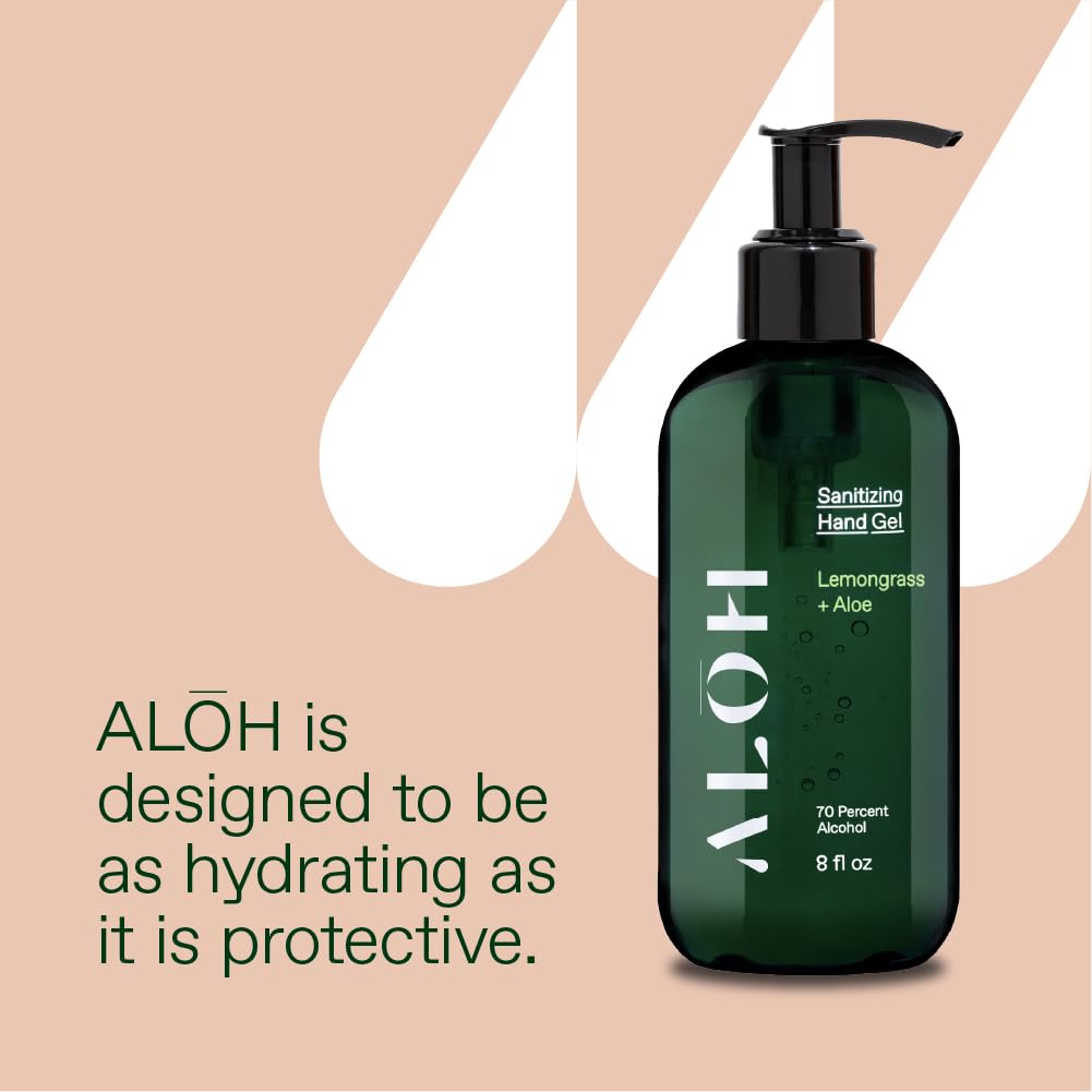 ALOH lemongrass aloe ingredients label emphasizing natural extracts.