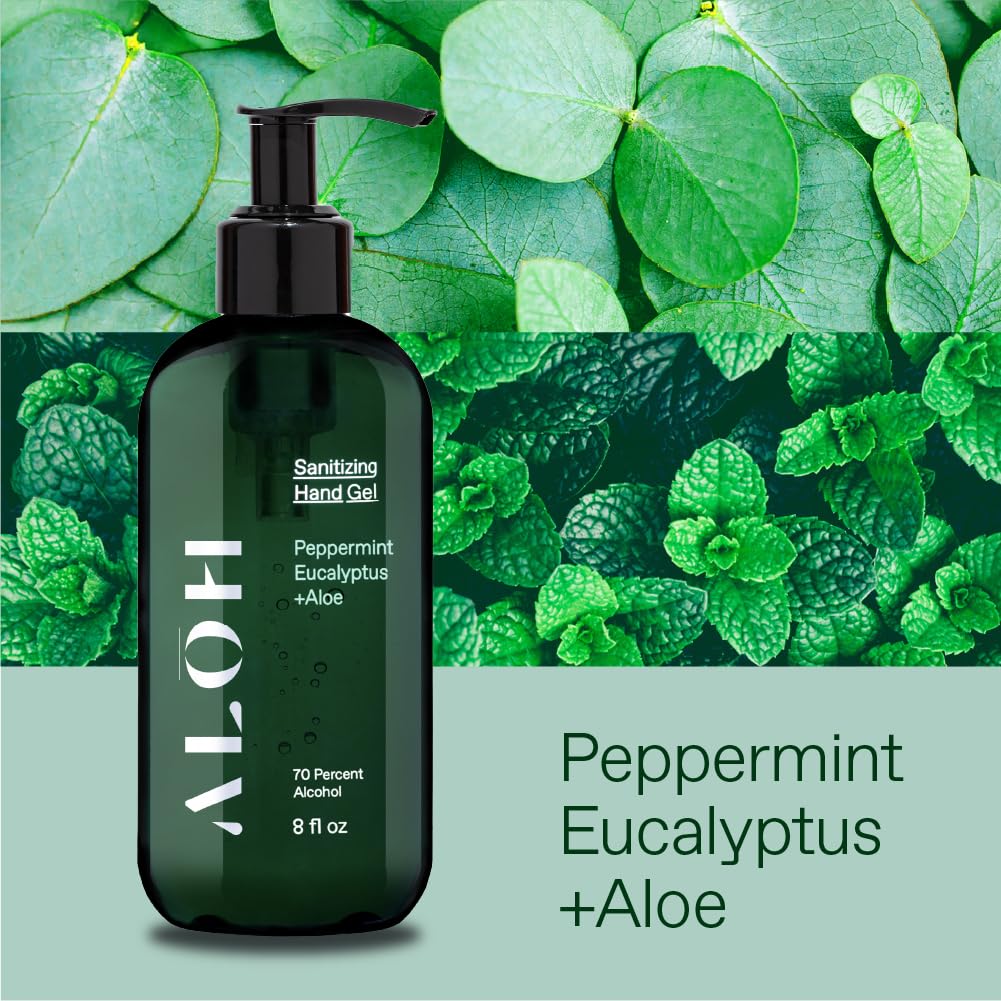 ALŌH hand gel with aloe hydrates skin while sanitizing for everyday use