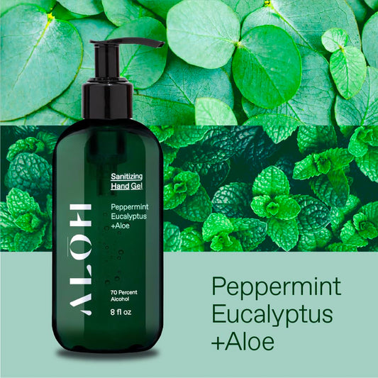 ALŌH hand gel with aloe hydrates skin while sanitizing for everyday use