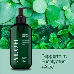 ALŌH hand gel with aloe hydrates skin while sanitizing for everyday use
