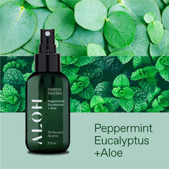 ALŌH Hand Mist 2oz spray application for quick sanitizing anytime