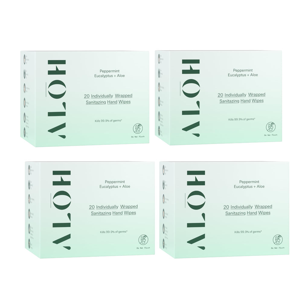 ALŌH Skin Softening Wipes Peppermint Eucalyptus box showing hydrating aloe formula