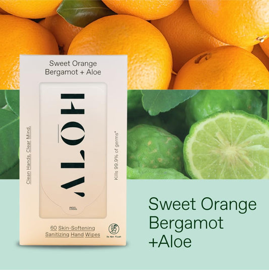 ALOH wipes closeup shows soft, skin-friendly texture with aloe hydrate.