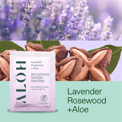 Travel-friendly ALŌH wipes in a four-box set for gym bags and purses