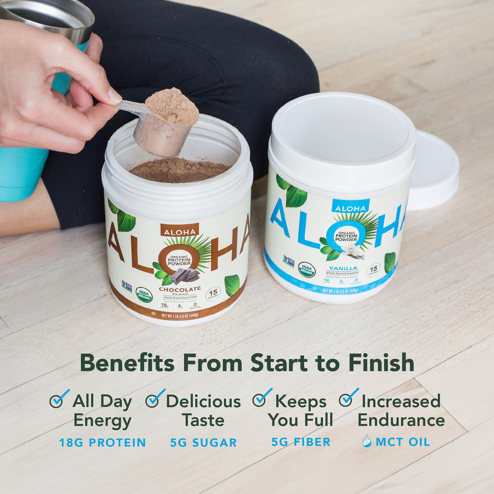 ALOHA Vanilla protein baking idea for muffins with mix-in.