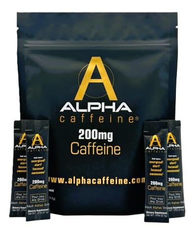 Alpha Caffeine bottle pour delivering quick energy for on-the-go routines.