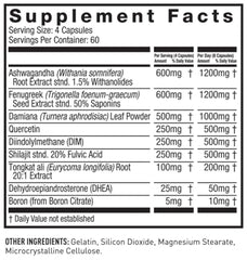 Packaging and dosing label of Alpha JYM X highlighting transparent science-backed formula