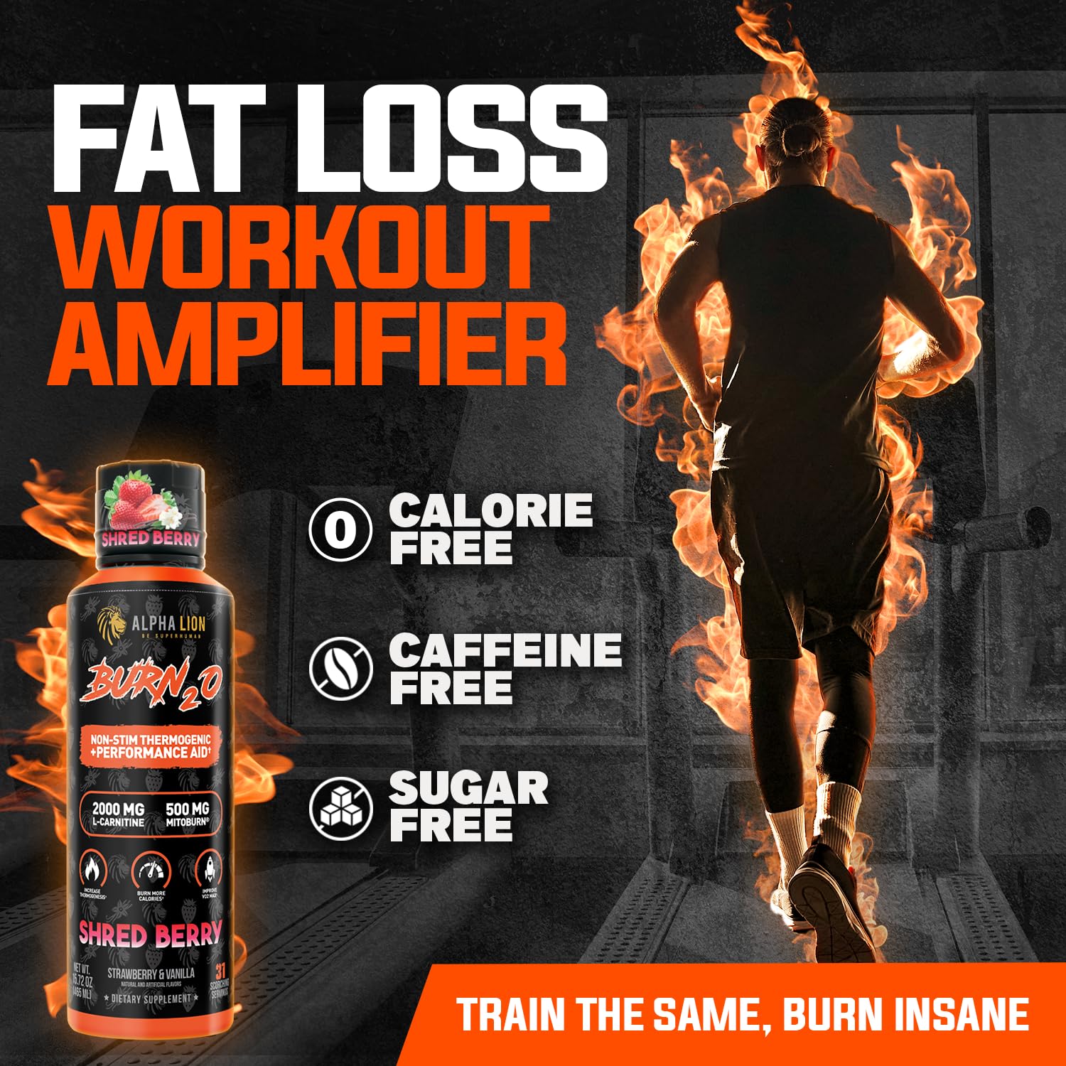 ALPHA LION Burn2O grapezilla flavor close-up signals tasty metabolism support.
