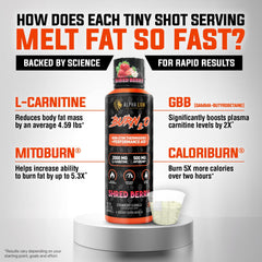 ALPHA LION Burn2O flavor-shredberry close-up highlights tasty, sugar-free energy support.