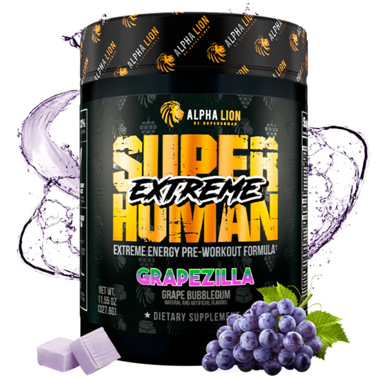 ALPHA LION Extreme pre workout tub front view for bold energy
