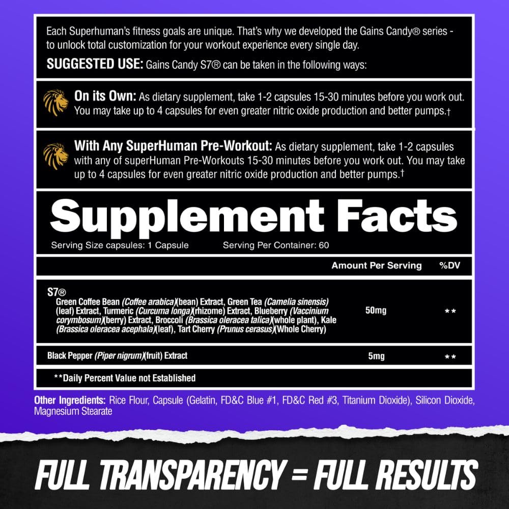 ALPHA LION Gains Candy S7 natural fruit-vegetable blend close-up for vitality.
