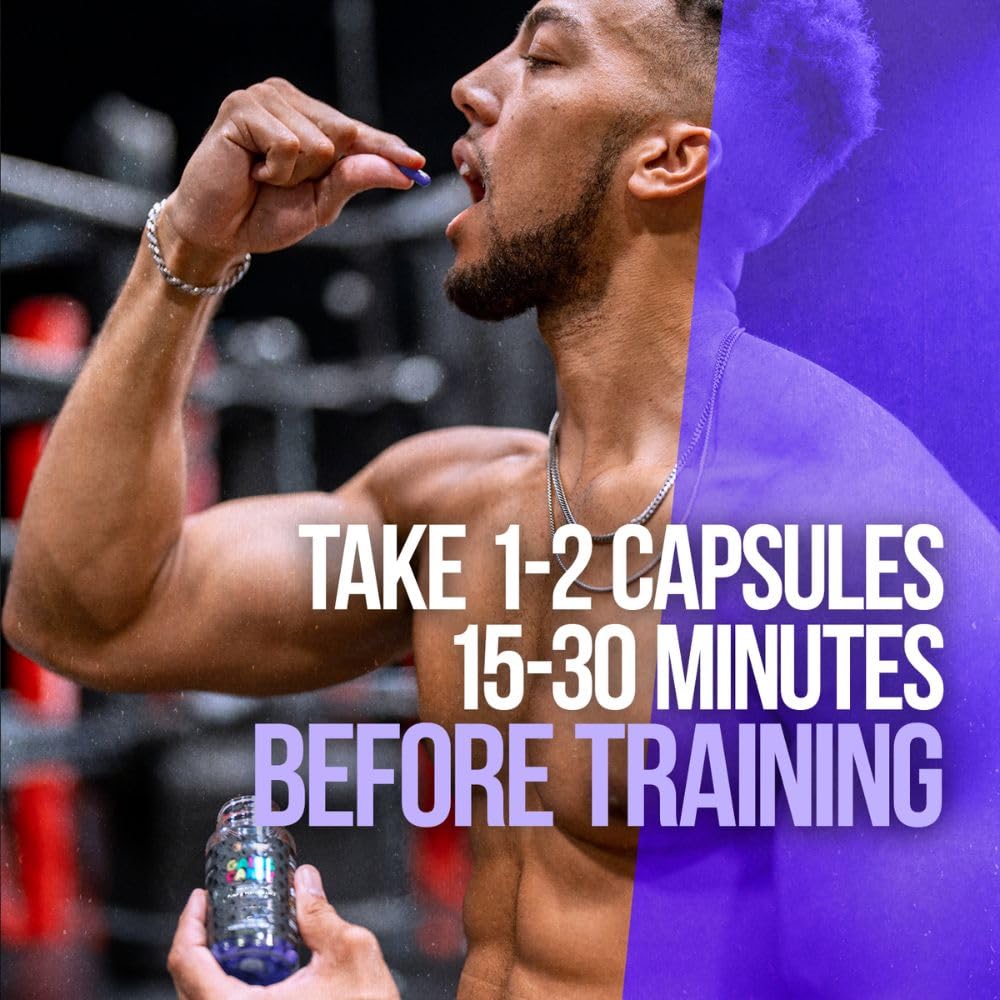 ALPHA LION Gains Candy S7 energy-focused capsule with ingredients visual.