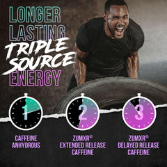 ALPHA LION grape bubblegum flavor glass illustrating tasty energy boost