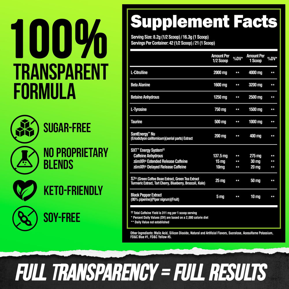 ALPHA LION Nitric Oxide Citrulline panel hints at pump-friendly formulations