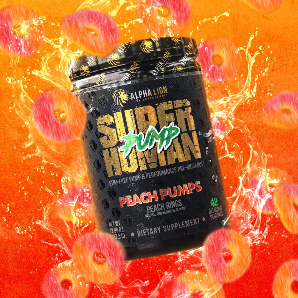 ALPHA LION peach pumps powder stirred in shake for flavor