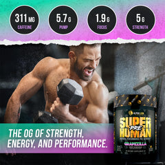ALPHA LION pre-workout scoop measuring a precise serving