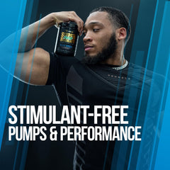 Blueberry Steel powder from ALPHA LION Pump ready to scoop.