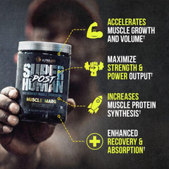 Alpha Lion scoop beside the jar highlighting precise post-workout dosing.