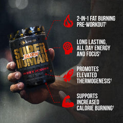 Scoop of ALPHA LION Superhuman Burn with Sweet Black Cherry flavor