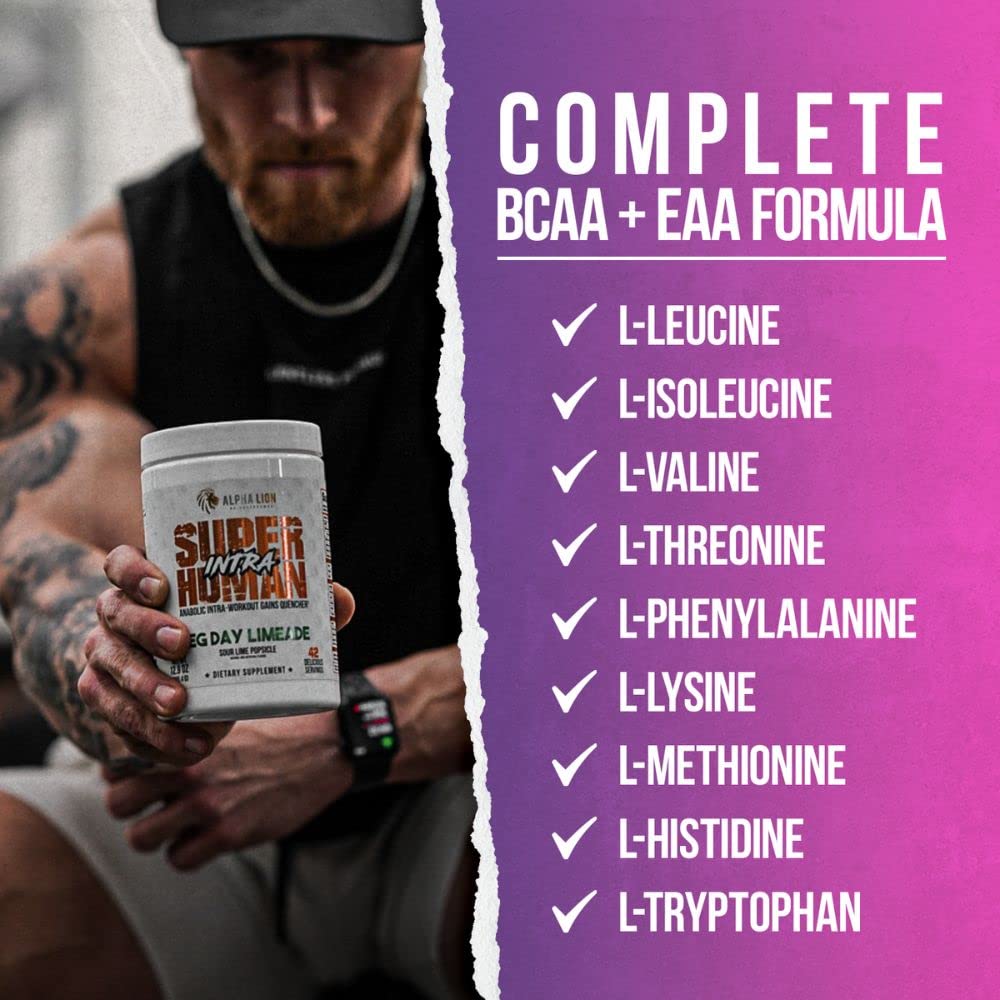 Cap of ALPHA LION Superhuman Intra bottle in a gym setting