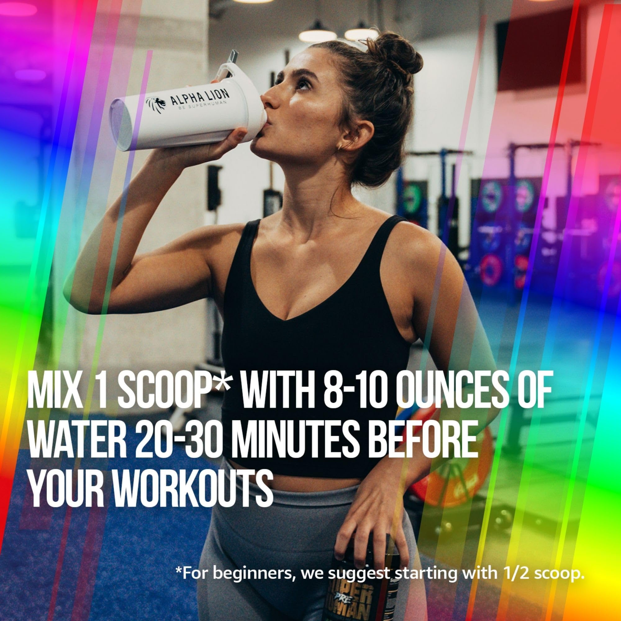 ALPHA LION Unicorn Juice label close-up conveys nutrition facts and benefits for athletes.