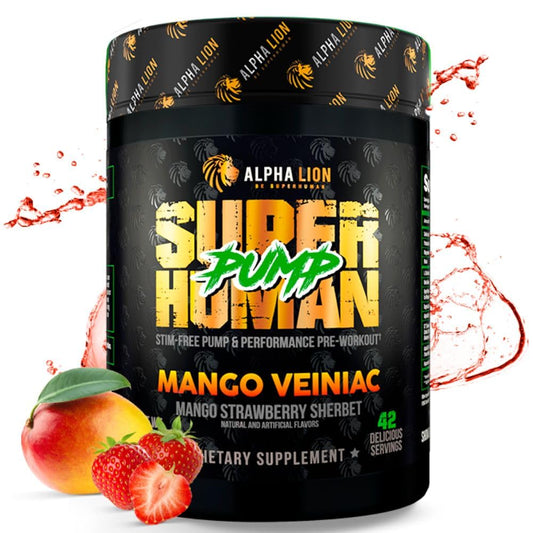 ALPHA LION Superhuman Pump bottle ready for a powerful workout.