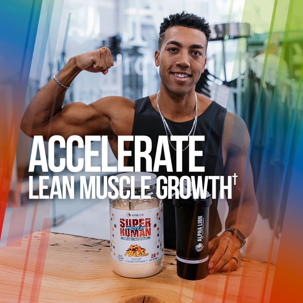 ALPHA LION Superhuman Whey shaker ready for a smooth mix and easy digestion.