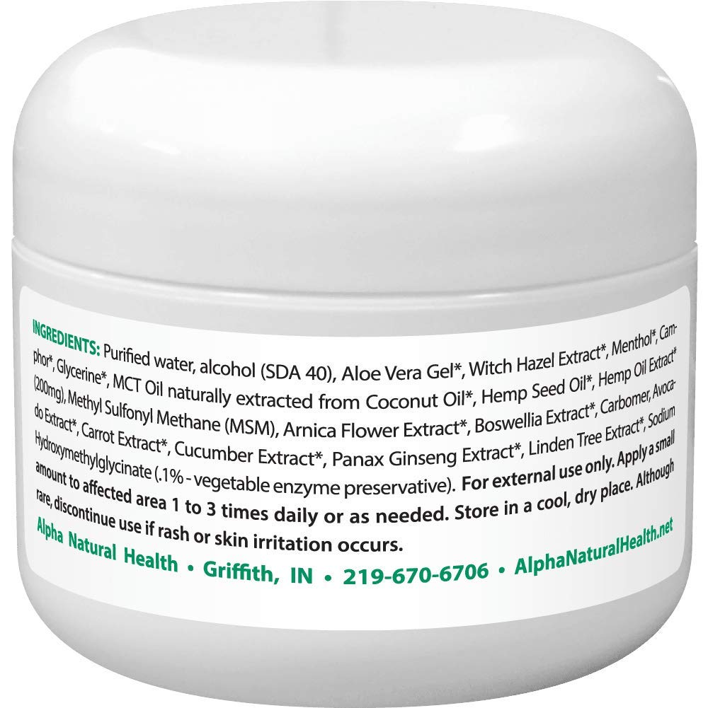 Alpha Natural Health HempRelieve cream jar ideal for natural skin soothing