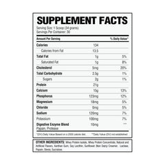Serving scoop of Alpha Nutrition Labs Cinnamon Crunch whey isolate.