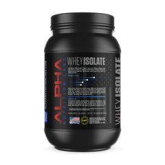 Alpha Nutrition Labs coconut ice cream whey isolate scoop pouring into shaker.