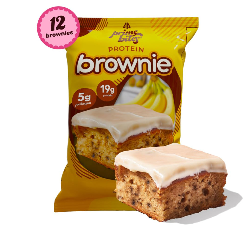 Prime Bites Banana Nut Brownie on-the-go serving for quick protein.
