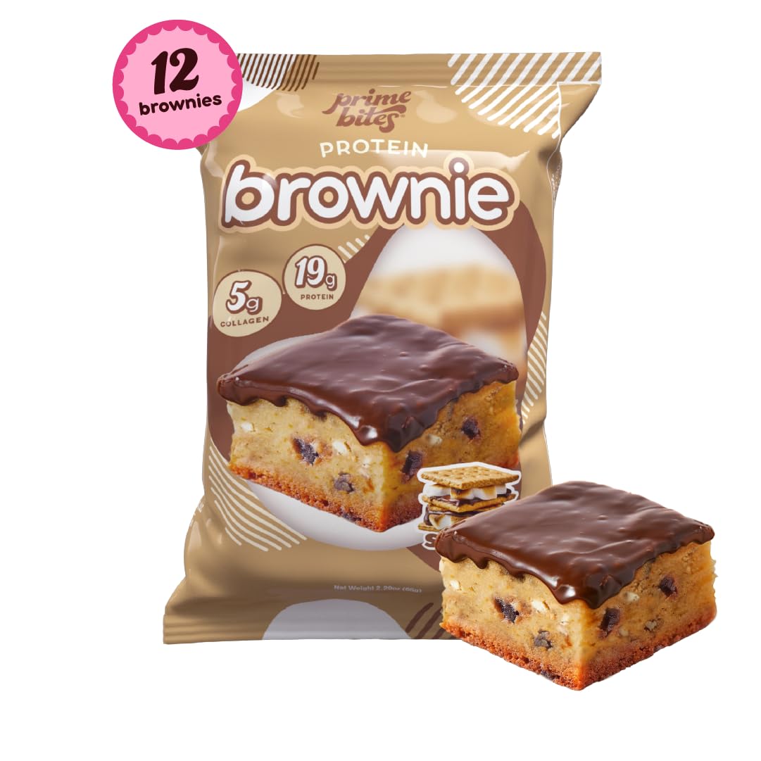 Close-up of Alpha Prime Prime Bites Brownie in hand for on-the-go protein snack