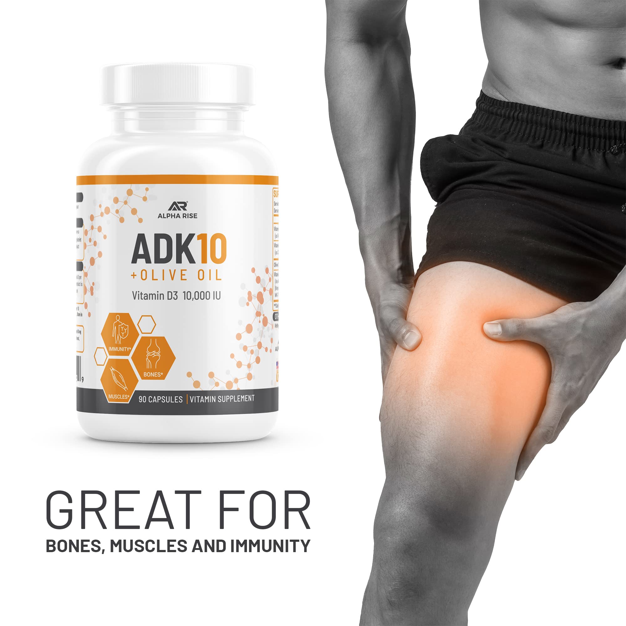 ALPHA RISE ADK10 USA manufactured stamp affirms quality and safety.