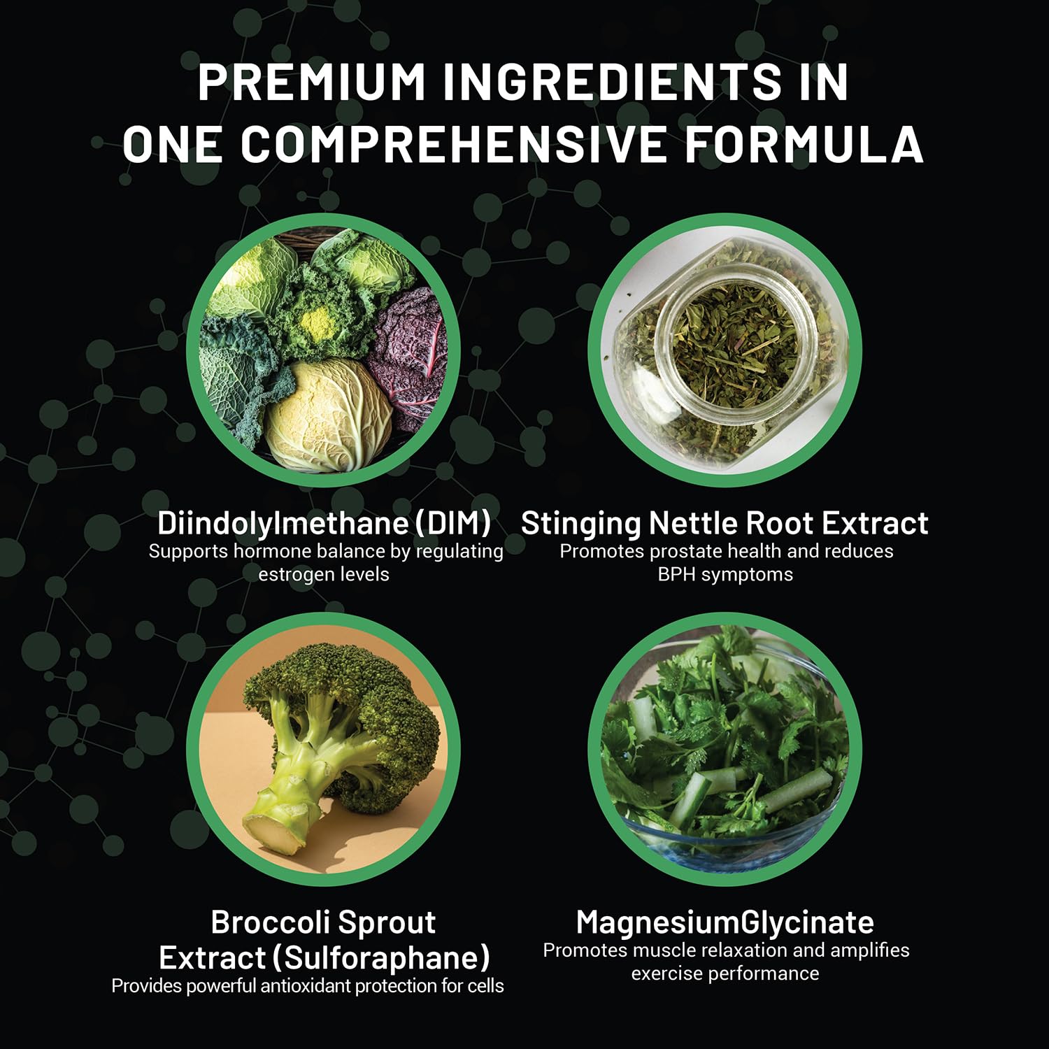 ALPHA RISE DIM XTRA4 nettle root depiction for prostate health