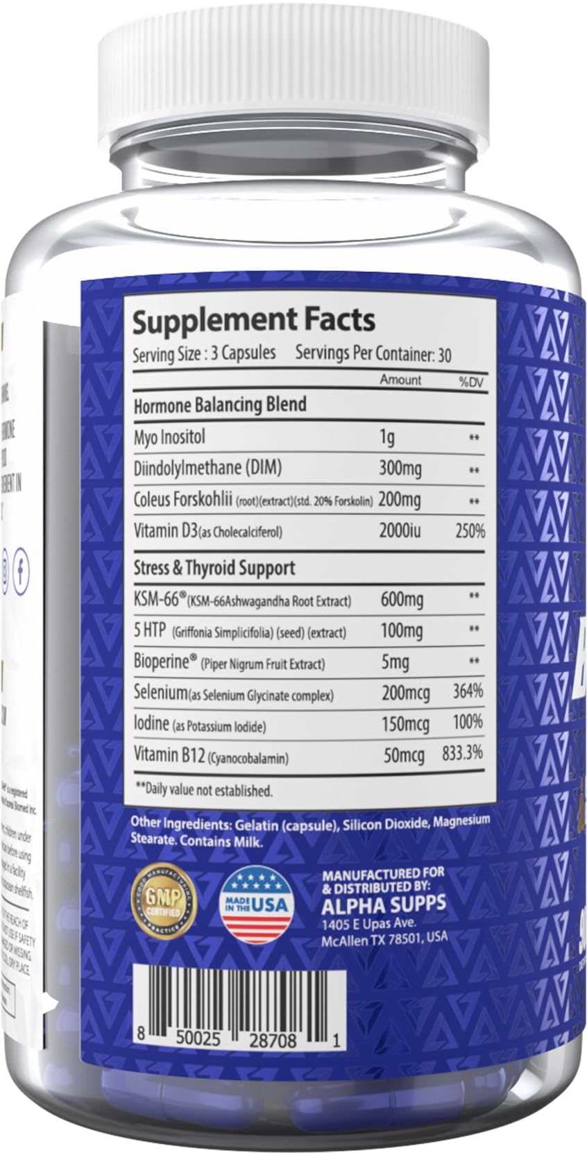Alpha Balance capsules close-up emphasizing easy-to-swallow form and blend.