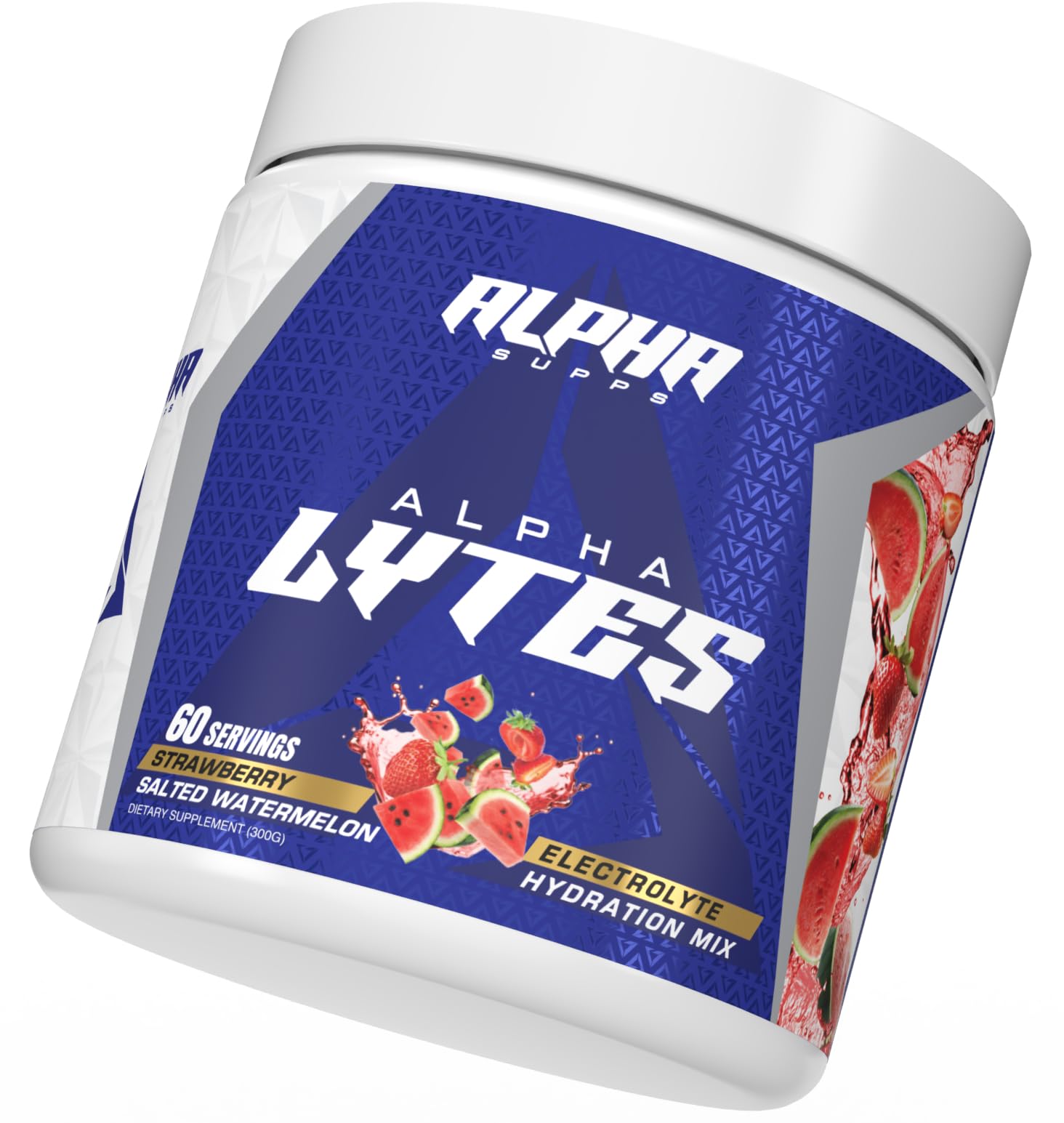 Label closeup highlights Salted Watermelon Strawberry flavor and zero calories.