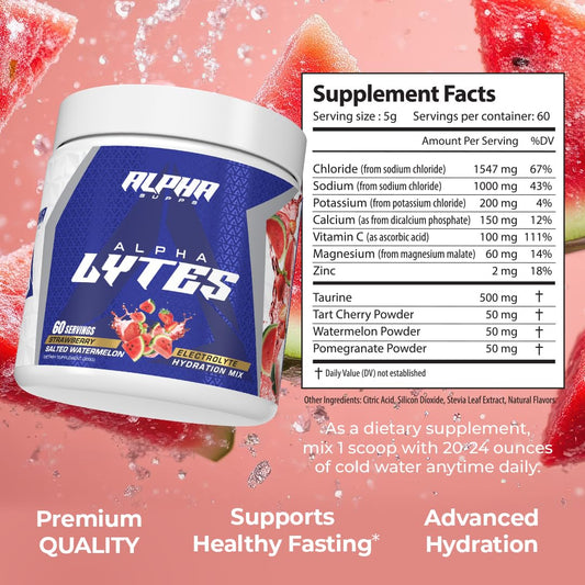 Measuring scoop with Alpha Lytes shows easy, on-the-go hydration.