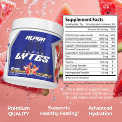Measuring scoop with Alpha Lytes shows easy, on-the-go hydration.