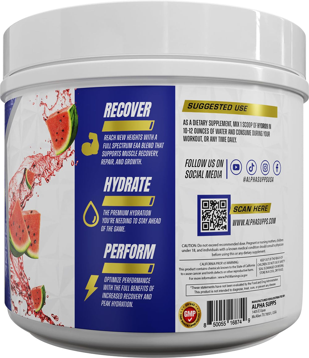 Scoop of Alpha Supps Hydro 9 Aminos showing easy mixing for training sessions