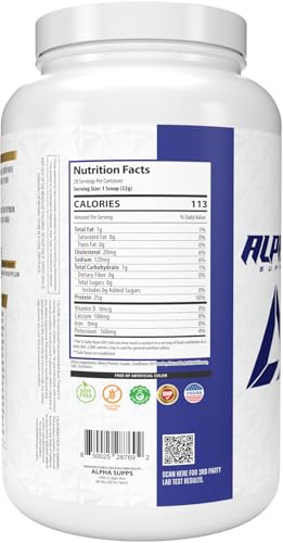 Alpha Supps ISO label closeup highlights gluten-free formula