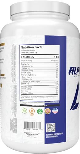Creamy vanilla flavor powder by Alpha Supps ISO for post-workout protein