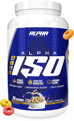 Alpha Supps ISO whey bottle shows convenient post-workout protein.