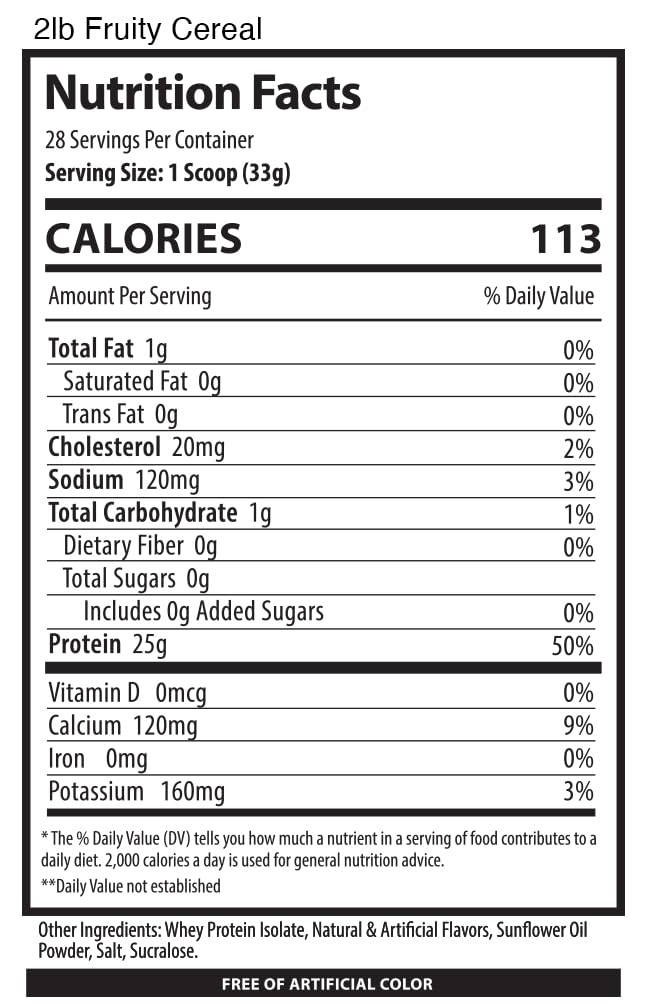 Alpha Supps ISO Fruity Cereal packaging communicates flavor appeal and trust.
