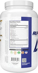 Alpha Supps ISO whey mixed in glass reveals creamy texture.