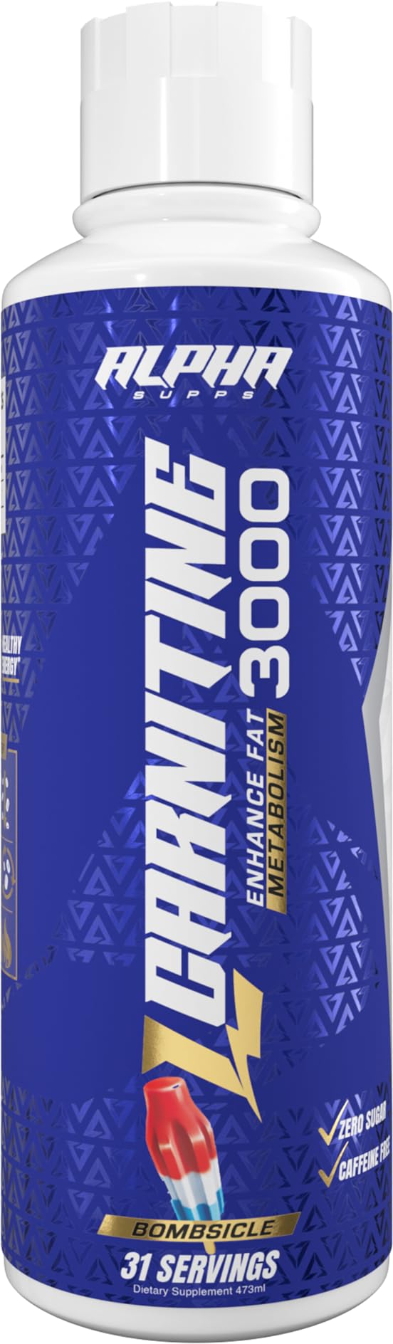 Measuring spoon with 1 tablespoon of Alpha Supps L-Carnitine Liquid 3000.
