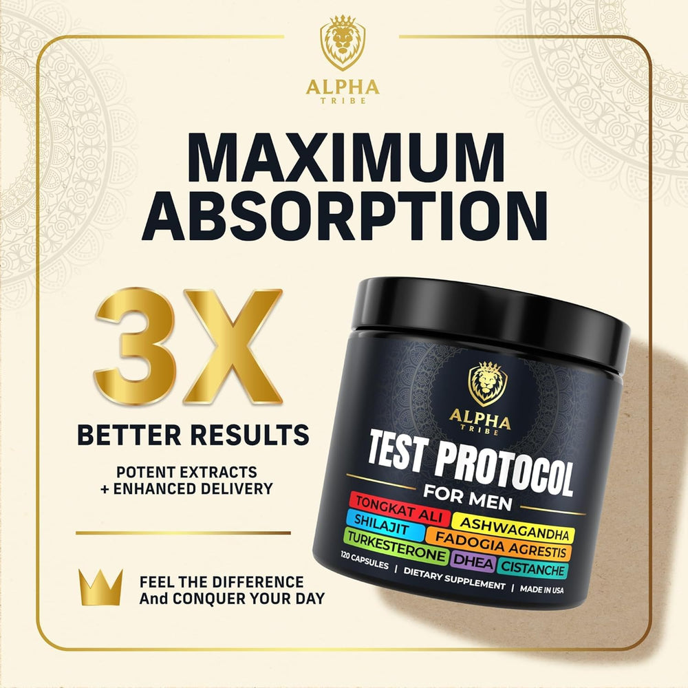 Tongkat Ali components in Alpha Tribe Test Protocol supporting stamina and vigor.